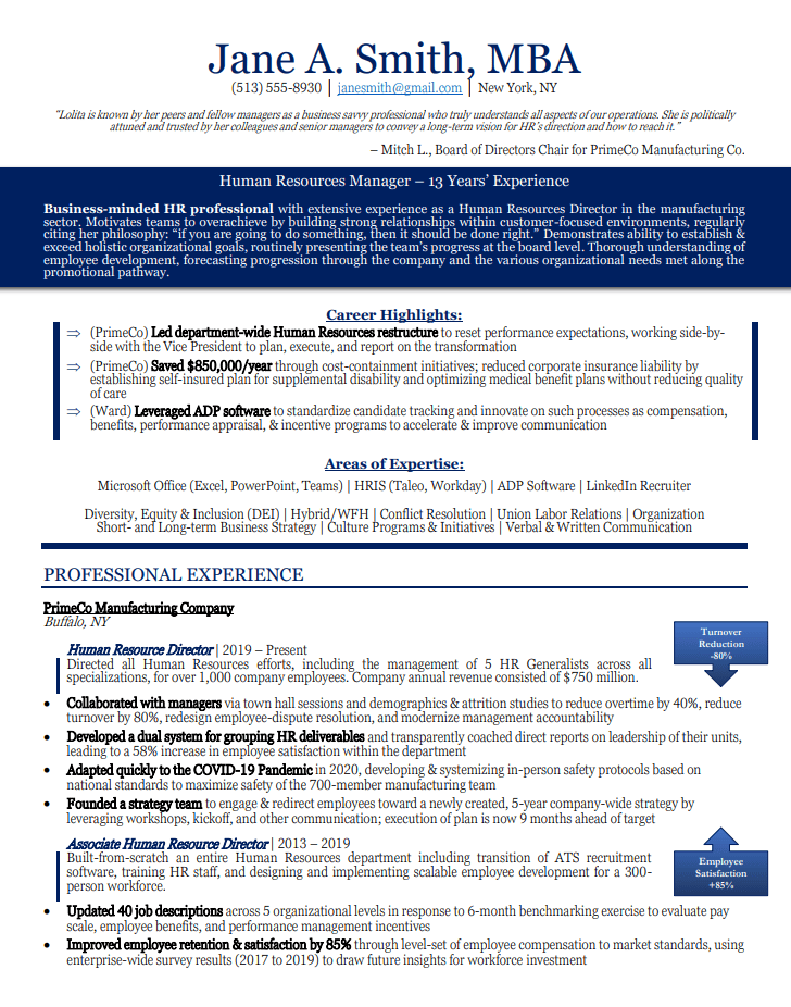 resume-sample-executive